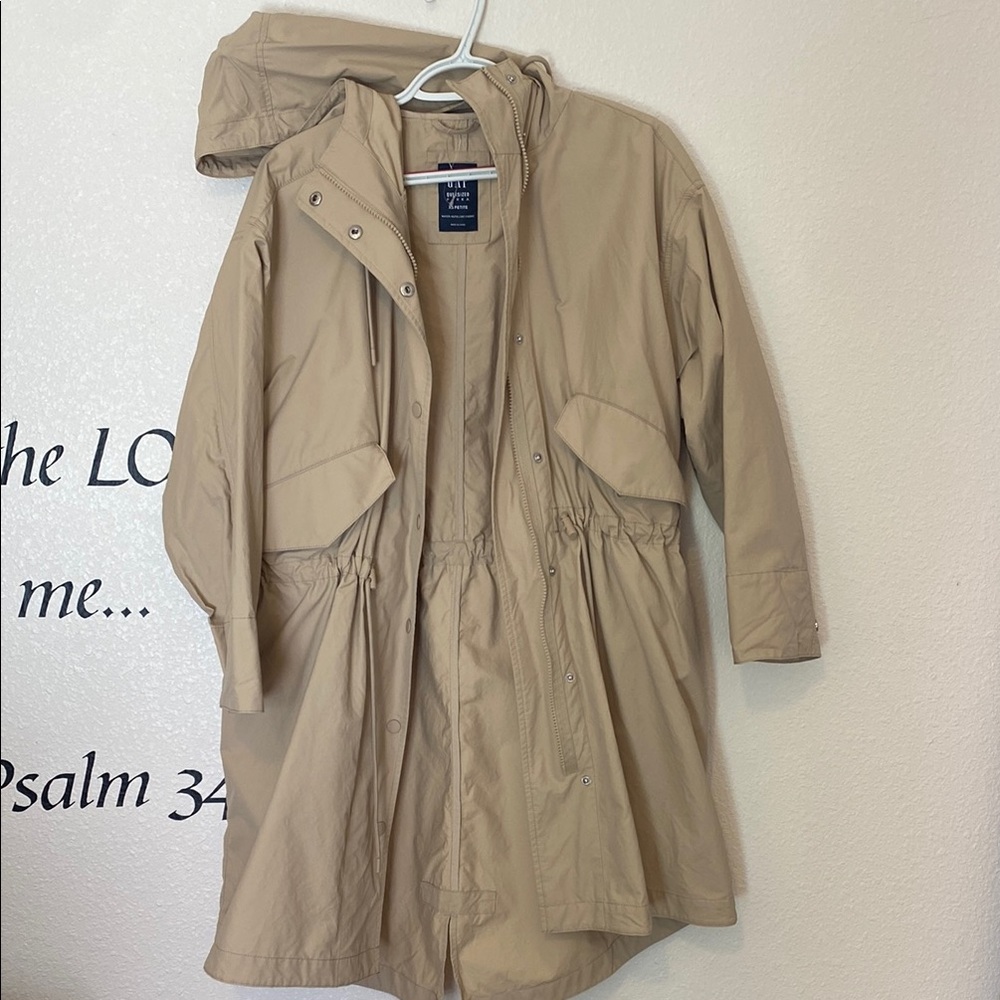 Tan Hooded Parka Jacket